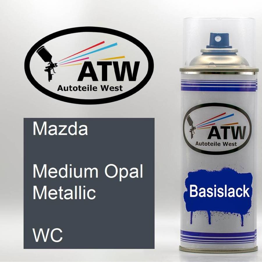 Mazda, Medium Opal Metallic, WC: 400ml Sprühdose, von ATW Autoteile West.